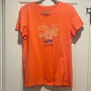 Life Is Good Orange Short Sleeve Tee
